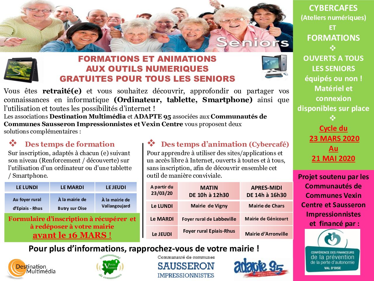 Formation et ateliers informatiques pour les seniors