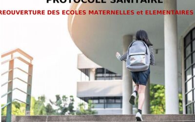 Protocole sanitaire pour la rentrée scolaire des écoles maternelles et élémentaires