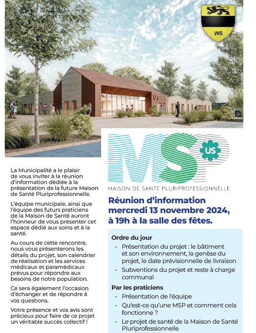 Réunion d&rsquo;information MSP le 13 novembre 2024